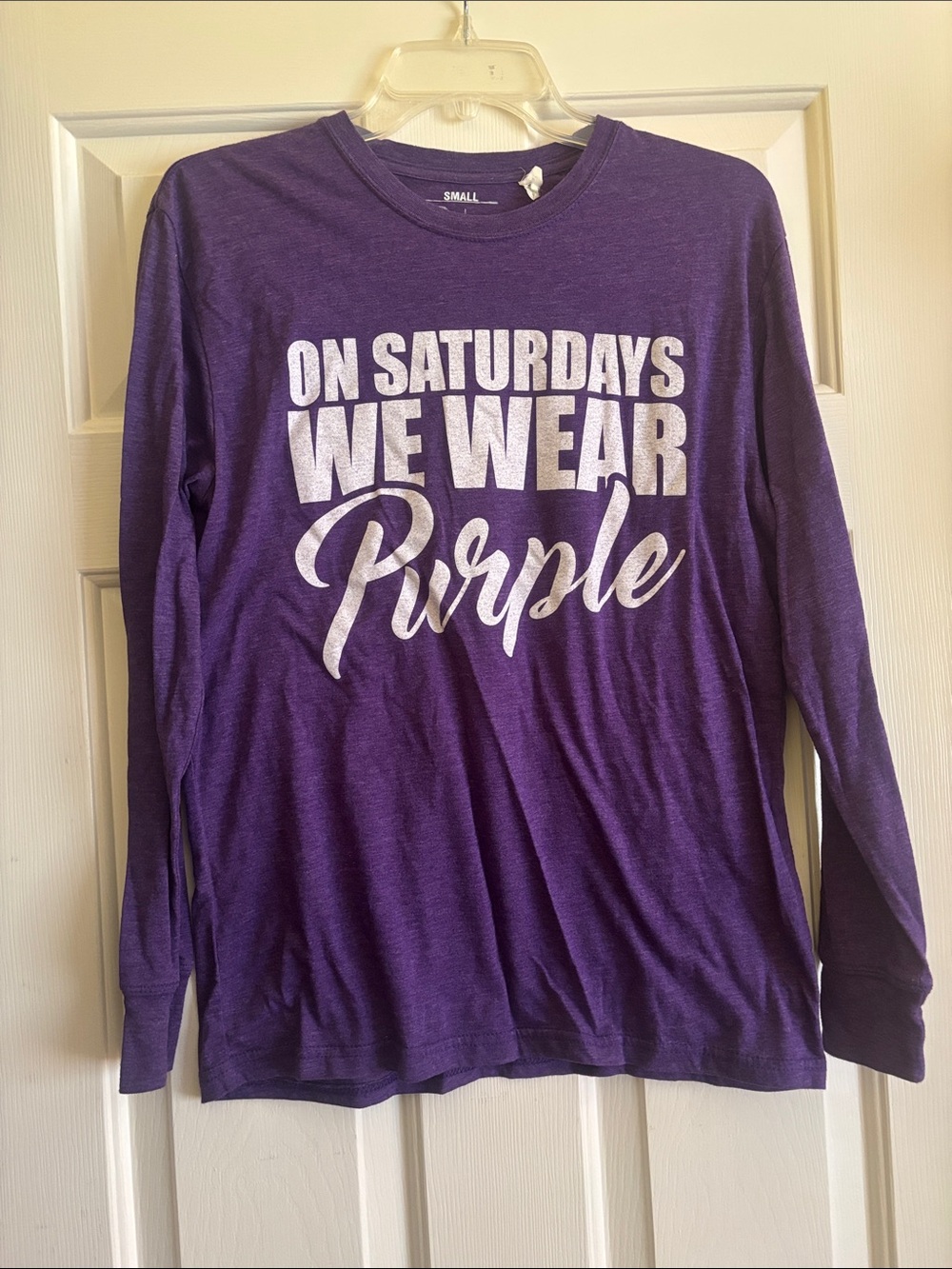 Pressbox Purple Long Sleeve Tee "On Saturdays We Wear Purple"